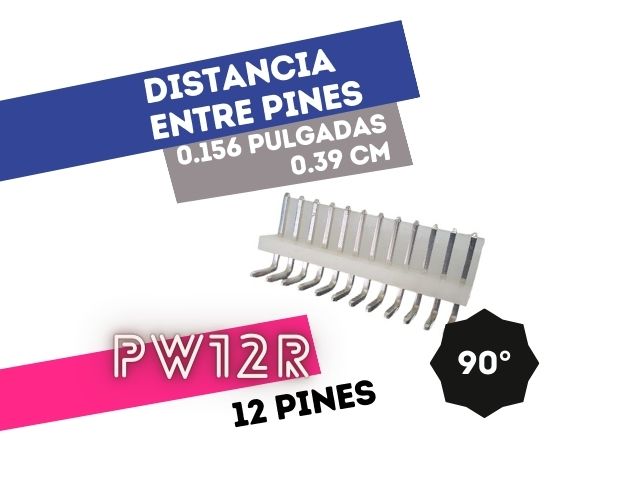 CONECTOR MACHO 12 VIAS 90° P/PHU .156"" P/CI