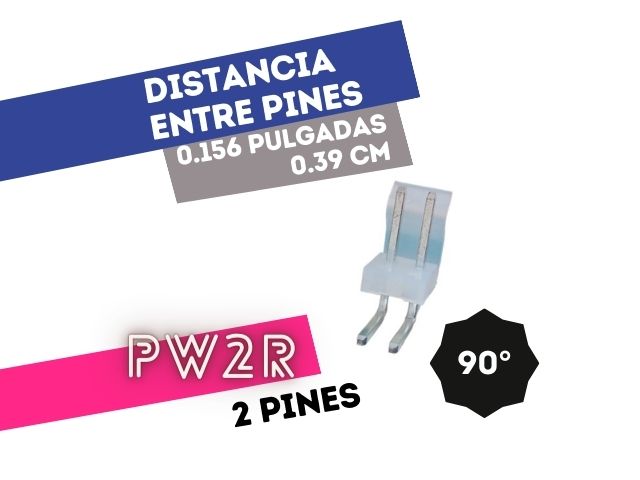 CONECTOR MACHO 2 VIAS 90 P/PHU .156"" P/CI