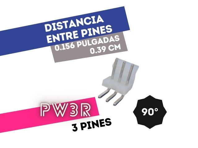 CONECTOR MACHO 3 VIAS 90 P/PHU .156"" P/CI