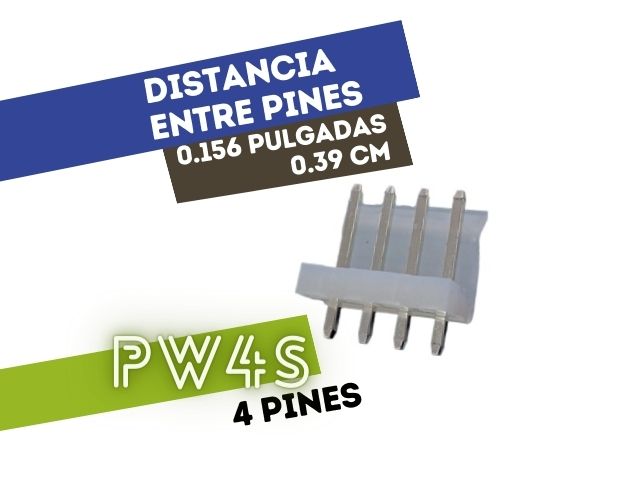 CONECTOR MACHO 4 VIAS RECTO P/PHU .156"" P/CI