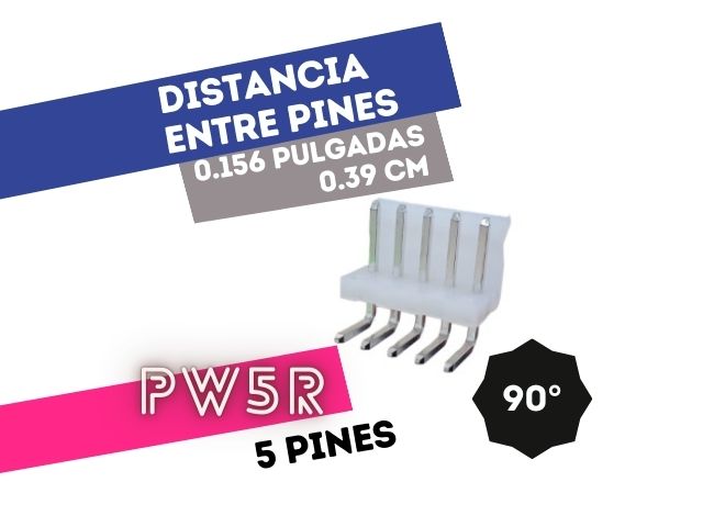 CONECTOR MACHO 5 VIAS 90° P/PHU .156"" P/CI