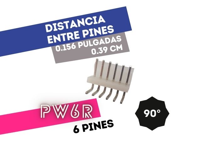 CONECTOR MACHO 6 VIAS 90° P/PHU .156"" P/CI