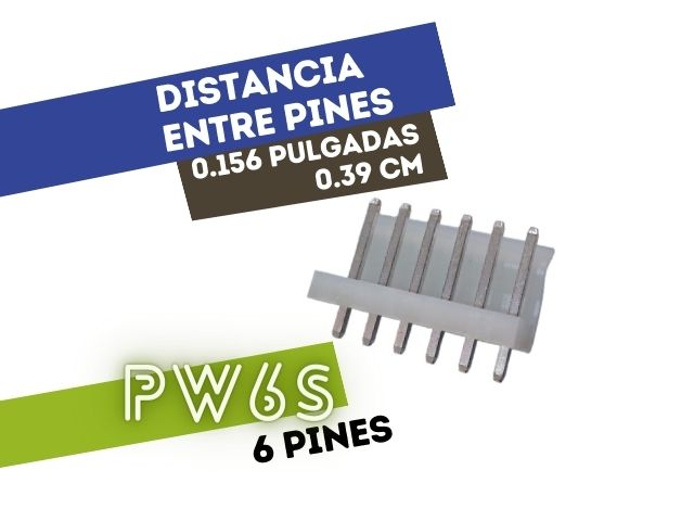 CONECTOR MACHO 6 VIAS RECTO P/PHU .156"" P/CI