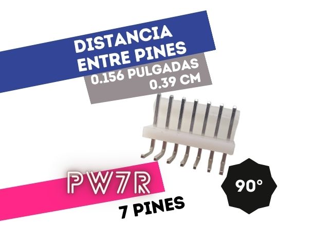CONECTOR MACHO 7 VIAS 90° P/PHU .156"" P/CI