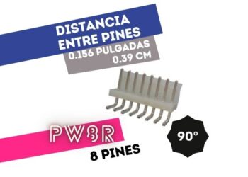 CONECTOR MACHO 8 VIAS 90° P/PHU .156"" P/CI