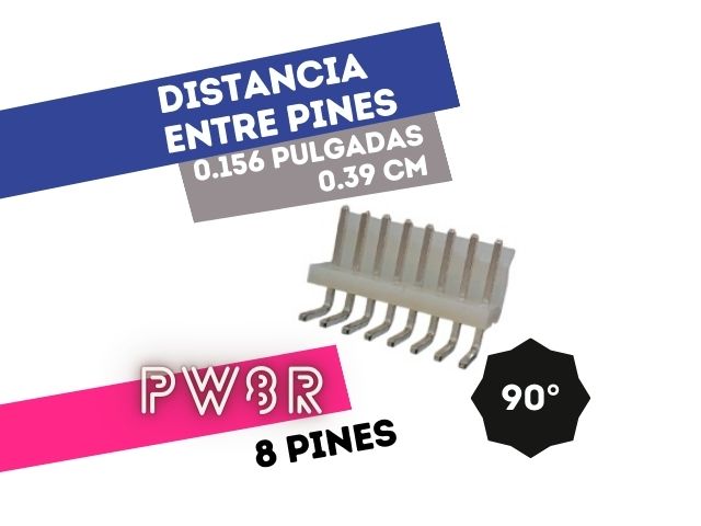 CONECTOR MACHO 8 VIAS 90° P/PHU .156"" P/CI