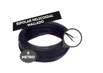 CABLE BIPOLAR HELICOIDAL (X METRO) MALLADO