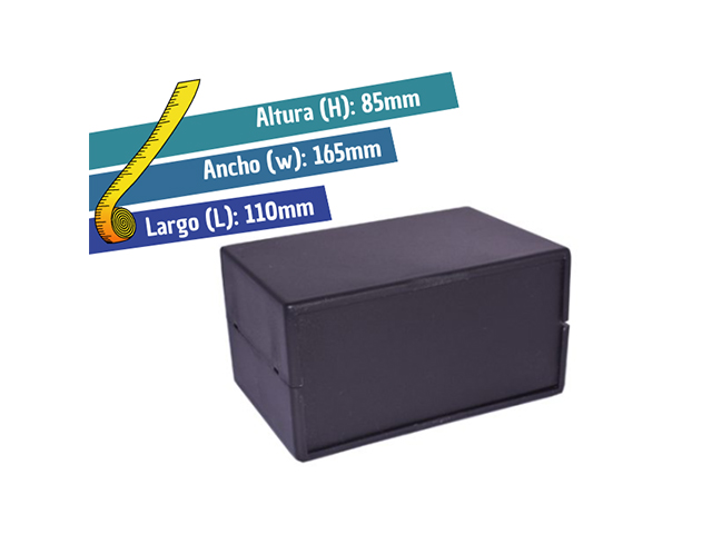 CJ-H3/N CAJA PLASTICA NEGRA CIEGA (L=110 W=165 H=85)