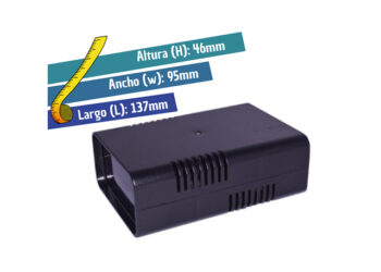 CJ-J1/N CAJA PLASTICA NEGRA VENTILADA (L=137, W=95, H=46)