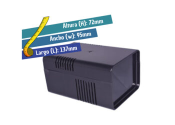 CJ-J2/N CAJA PLASTICA NEGRA VENTILADA (L=137, W=95, H=72)