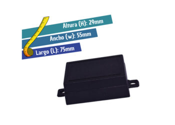 CJ-MIO/N CAJA PLASTICA NEGRA CIEGA CON OREJAS (L=75 W=55 H=29)