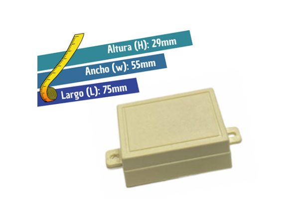 CJ-MIO/M CAJA PLASTICA MARFIL CIEGA CON OREJAS (L=75 W=55 H=29)