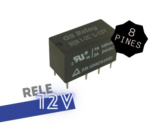 RELE 12V 2INV (1A,120VAC; 2A,24VDC)