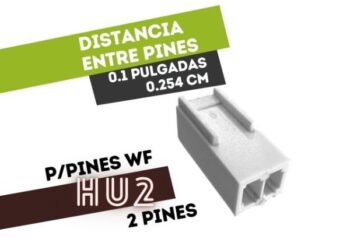 CONECTOR HEMBRA 2 VIAS 0.1" PARA CABLE PARA TERMINAL HUTL