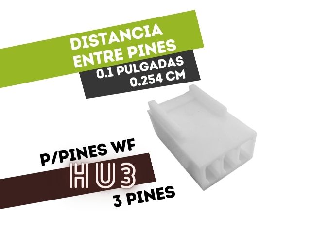 CONECTOR HEMBRA 3 VIAS 0.1" PARA CABLE PARA TERMINAL HUTL