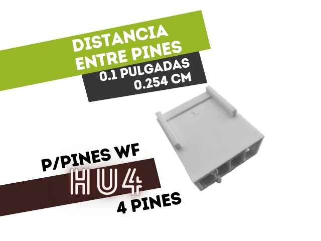 CONECTOR HEMBRA 4 VIAS 0.1" PARA CABLE PARA TERMINAL HUTL