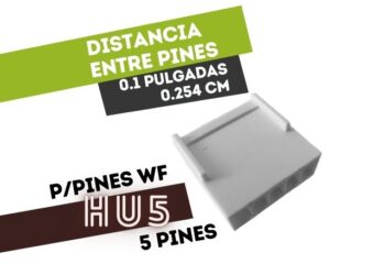 CONECTOR HEMBRA 5 VIAS 0.1" PARA CABLE PARA TERMINAL HUTL