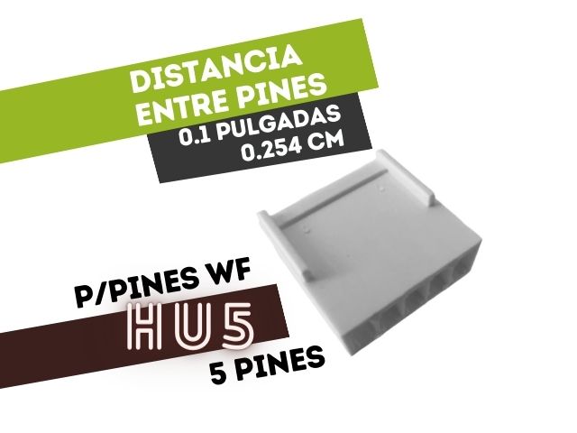 CONECTOR HEMBRA 5 VIAS 0.1" PARA CABLE PARA TERMINAL HUTL