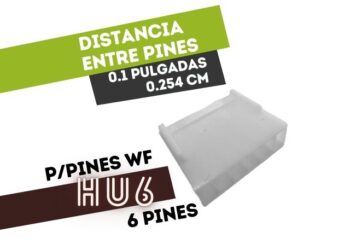 CONECTOR HEMBRA 6 VIAS 0.1" PARA CABLE PARA TERMINAL HUTL