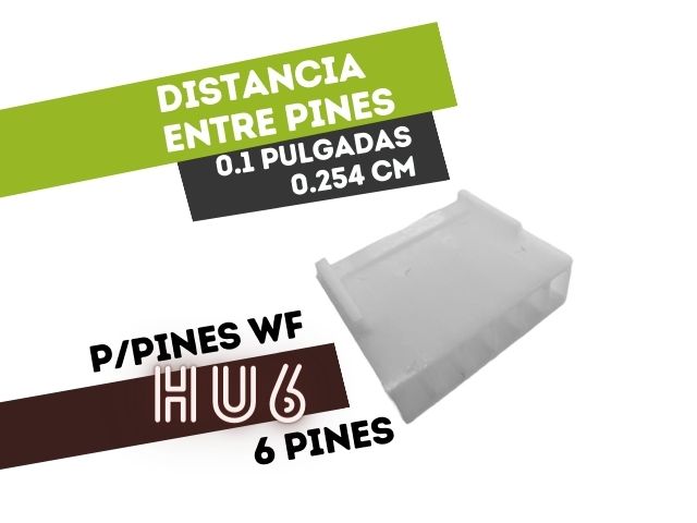 CONECTOR HEMBRA 6 VIAS 0.1" PARA CABLE PARA TERMINAL HUTL