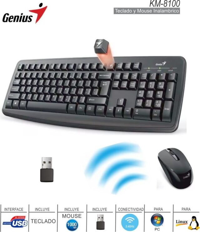 TECLADO + MOUSE INALAMBRICO GENIUS