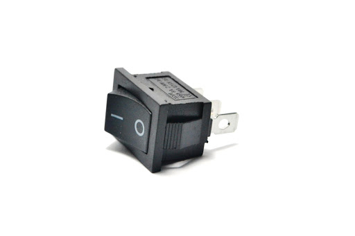 LLAVE TECLA SIMPLE ON-OFF 6A 250V NEGRA