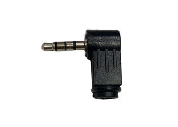 CONECTOR PLUG 3.5mm 4 CONTACTOS P/CABLE A 90° PLASTICO