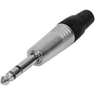 CONECTOR PLUG 6.5mm STEREO P/CABLE METALICO TIPO NEUTRIK