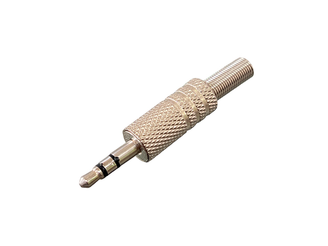 CONECTOR PLUG 3.5mm STEREO PARA CABLE METALICO