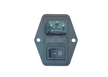 CONECTOR TIPO PC MACHO + LLAVE + PORTAFUSIBLE 20mm ECONOMICO