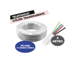 CABLE TELEFONICO 4 CONDUCTORES X METRO TRANSPARENTE