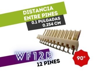 CONECTOR MACHO 12 VIAS 90° PARA CIRCUITO IMPRESO P/HU 0.1"