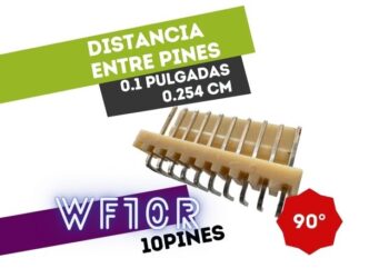 CONECTOR MACHO 10 VIAS 90° PARA CIRCUITO IMPRESO P/HU 0.1"
