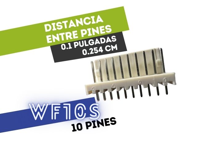 CONECTOR MACHO 10 VIAS RECTO PARA CIRCUITO IMPRESO P/HU 0.1"