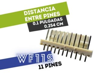 CONECTOR MACHO 11 VIAS RECTO PARA CIRCUITO IMPRESO P/HU 0.1"