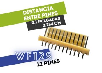 CONECTOR MACHO 12 VIAS RECTO PARA CIRCUITO IMPRESO P/HU 0.1"