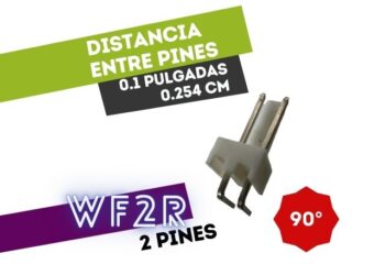 CONECTOR MACHO 2 VIAS 90° PARA CIRCUITO IMPRESO P/HU 0.1"