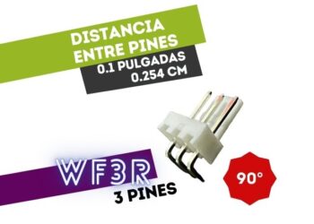 CONECTOR MACHO 3 VIAS 90° PARA CIRCUITO IMPRESO P/HU 0.1"