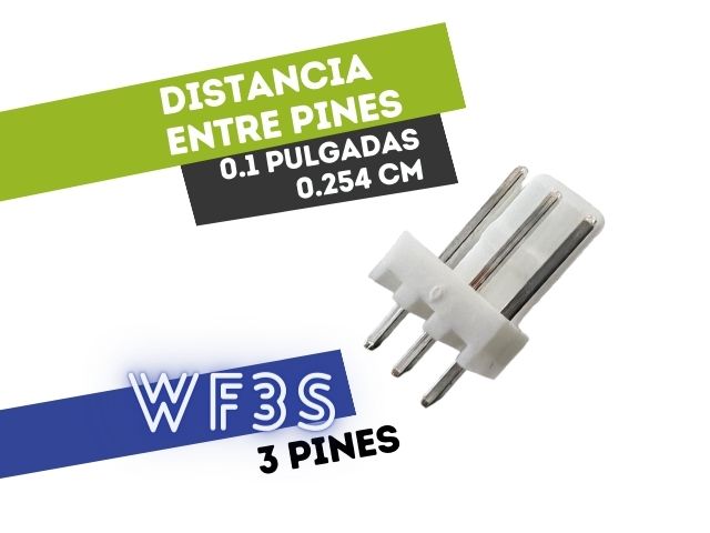 CONECTOR MACHO 3 VIAS RECTO PARA CIRCUITO IMPRESO P/HU 0.1"
