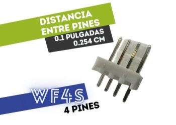 CONECTOR MACHO 4 VIAS RECTO PARA CIRCUITO IMPRESO P/HU 0.1"