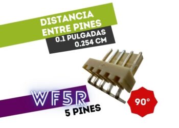 CONECTOR MACHO 5 VIAS 90° PARA CIRCUITO IMPRESO P/HU 0.1"