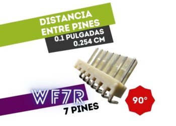 CONECTOR MACHO 7 VIAS 90° PARA CIRCUITO IMPRESO P/HU 0.1"
