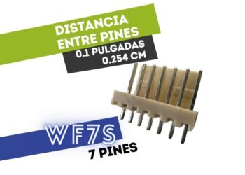 CONECTOR MACHO 7 VIAS RECTO PARA CIRCUITO IMPRESO P/HU 0.1"