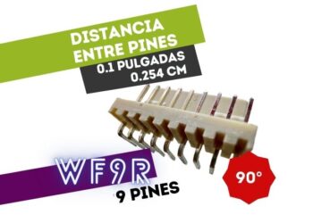 CONECTOR MACHO 9 VIAS 90° PARA CIRCUITO IMPRESO P/HU 0.1"