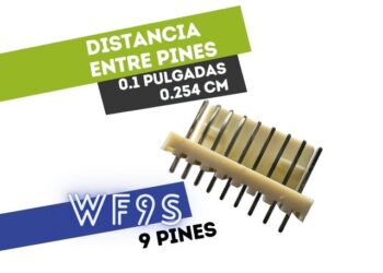 CONECTOR MACHO 9 VIAS RECTO PARA CIRCUITO IMPRESO P/HU 0.1"