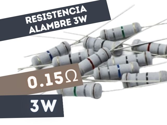 AC03 RESISTENCIA 0.15E 3W ALAMBRE 5%