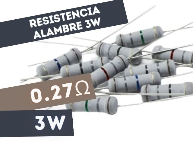 AC03 RESISTENCIA 0.27E 3W ALAMBRE 5%