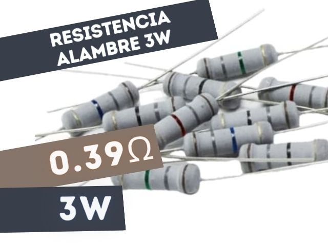 AC03 RESISTENCIA 0.39E 3W ALAMBRE 5%