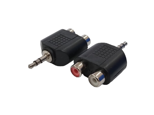 ADAPTADOR PLUG 3.5mm STEREO / 2 RCA HEMBRA