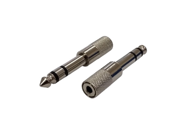ADAPTADOR JACK 3.5mm STEREO / PLUG 6.5mm STEREO METALICO